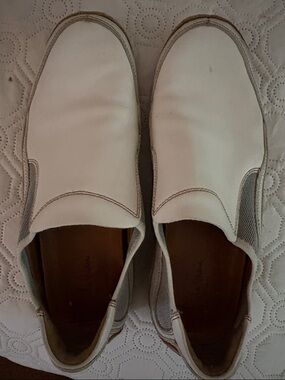 Cole Haan White Slip-On Loafers